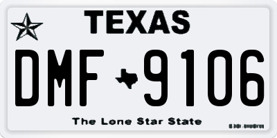 TX license plate DMF9106
