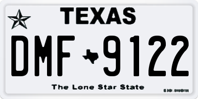 TX license plate DMF9122