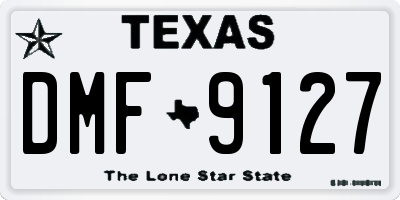 TX license plate DMF9127