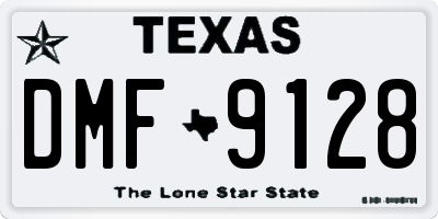 TX license plate DMF9128