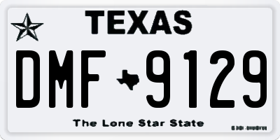 TX license plate DMF9129