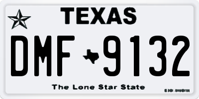 TX license plate DMF9132