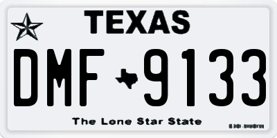 TX license plate DMF9133