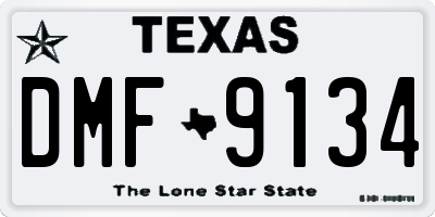 TX license plate DMF9134