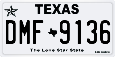 TX license plate DMF9136