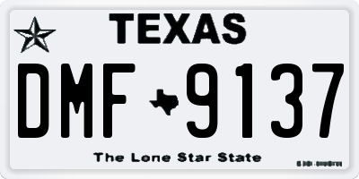 TX license plate DMF9137