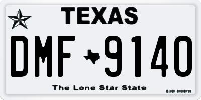 TX license plate DMF9140