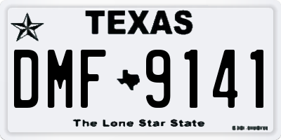 TX license plate DMF9141