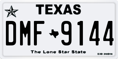 TX license plate DMF9144