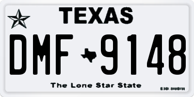 TX license plate DMF9148