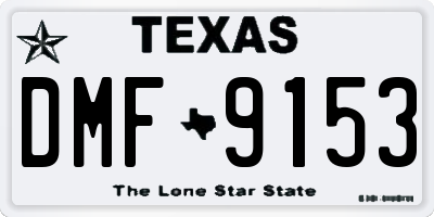 TX license plate DMF9153