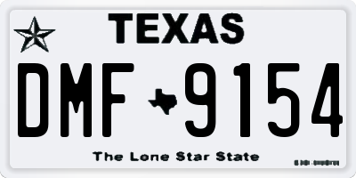 TX license plate DMF9154