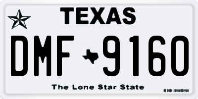 TX license plate DMF9160