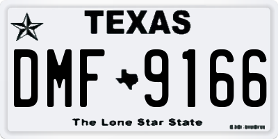 TX license plate DMF9166