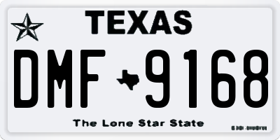 TX license plate DMF9168