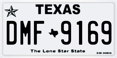 TX license plate DMF9169