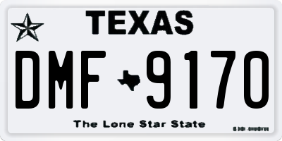 TX license plate DMF9170