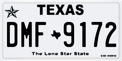 TX license plate DMF9172