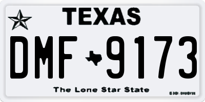 TX license plate DMF9173