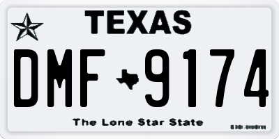 TX license plate DMF9174