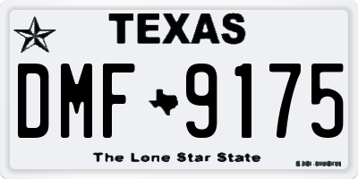 TX license plate DMF9175