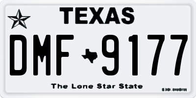 TX license plate DMF9177