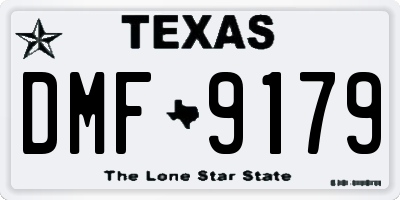 TX license plate DMF9179