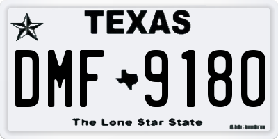 TX license plate DMF9180