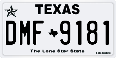 TX license plate DMF9181