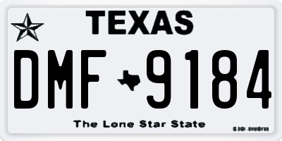 TX license plate DMF9184