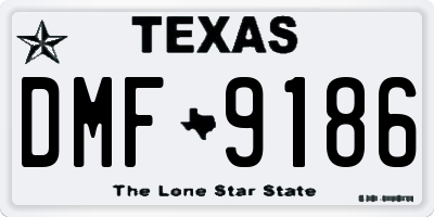 TX license plate DMF9186