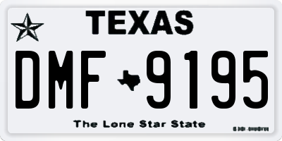 TX license plate DMF9195