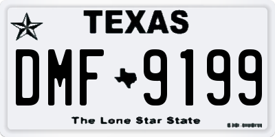 TX license plate DMF9199