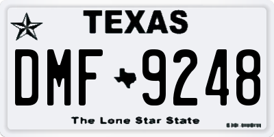 TX license plate DMF9248