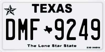 TX license plate DMF9249