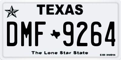 TX license plate DMF9264