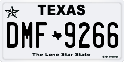 TX license plate DMF9266