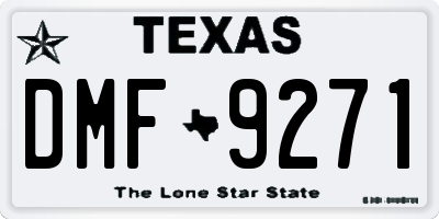 TX license plate DMF9271