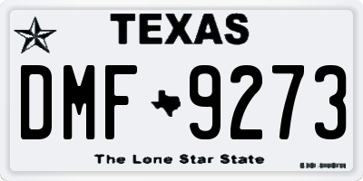 TX license plate DMF9273
