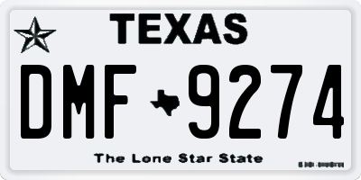 TX license plate DMF9274