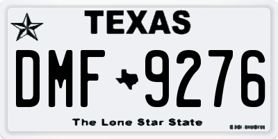 TX license plate DMF9276