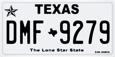 TX license plate DMF9279