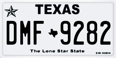 TX license plate DMF9282