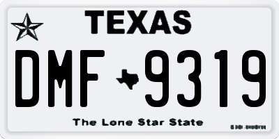 TX license plate DMF9319