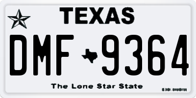 TX license plate DMF9364