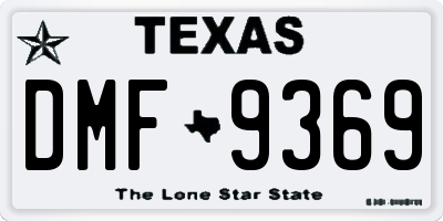 TX license plate DMF9369