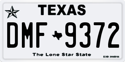 TX license plate DMF9372