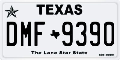 TX license plate DMF9390