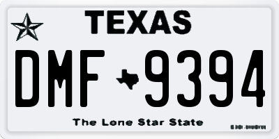 TX license plate DMF9394