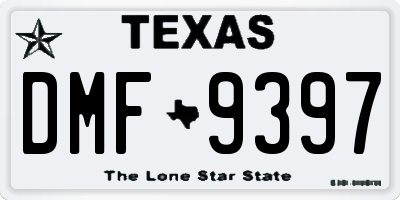 TX license plate DMF9397